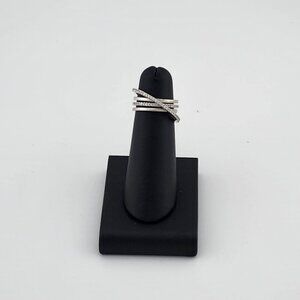 Brand New Sterling Silver 925 Crossover Ring